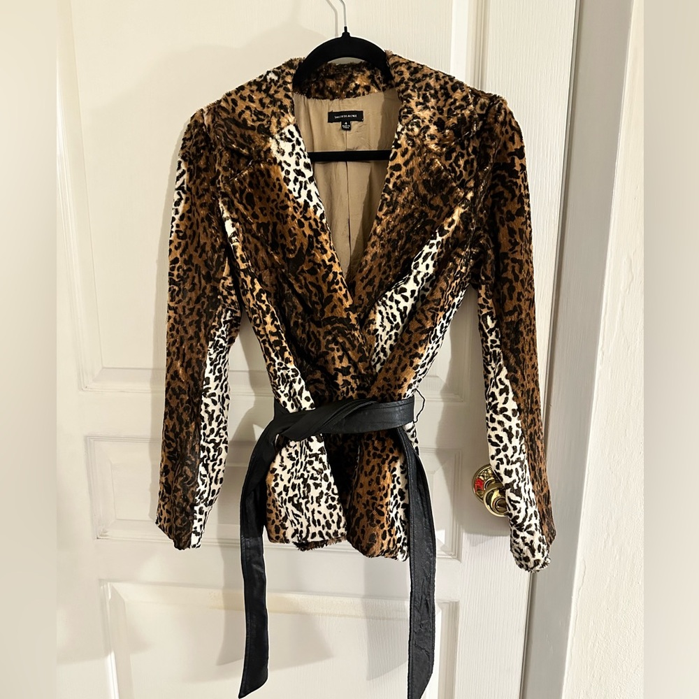 Vintage Saks fifth Avenue leopard print jacket size 4